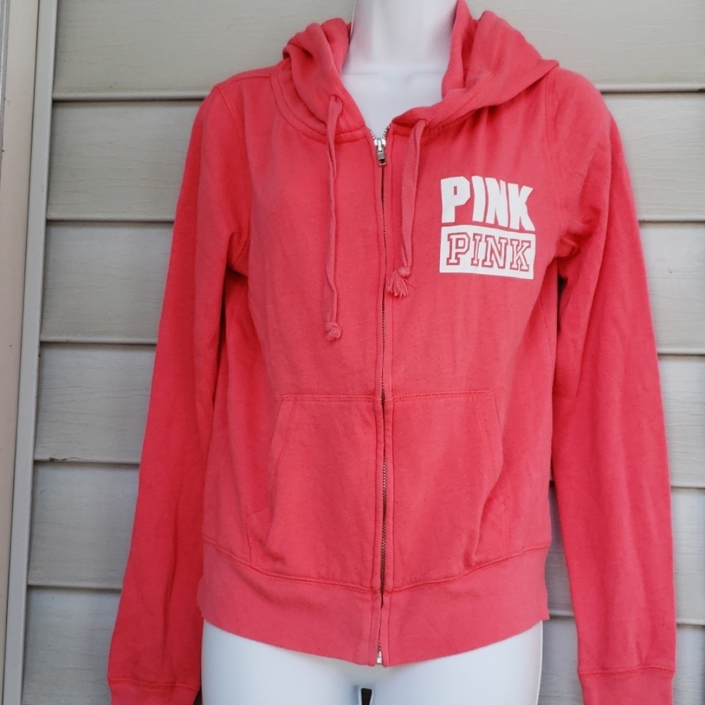 Pink zip up sweatshirt